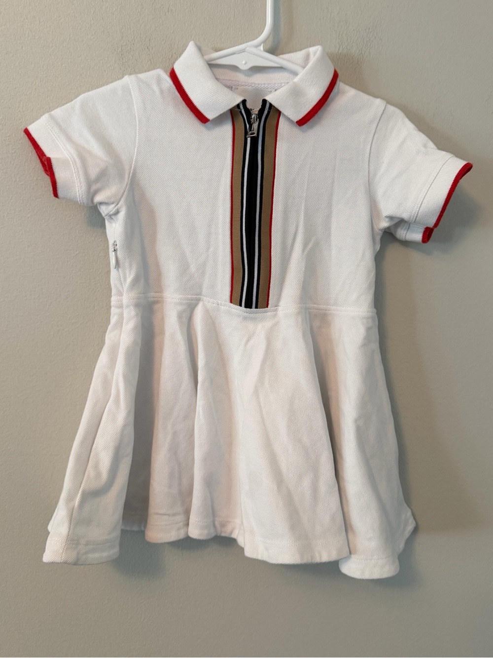 Burberry White Polo Dress